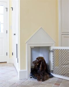 dog house built into wall