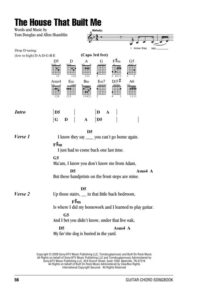 guitar chords for the house that built me