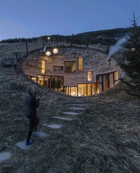 house built in a hill