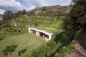 house built into hillside