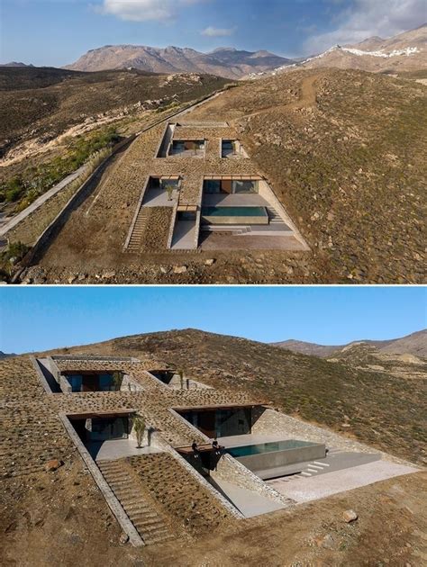 house built into slope