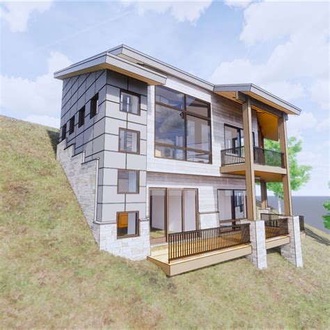 house built on slope