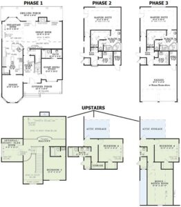 house plans built in phases