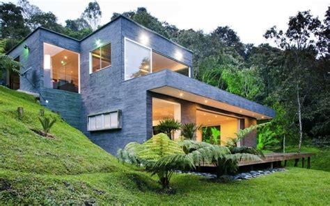 house plans built into hillside