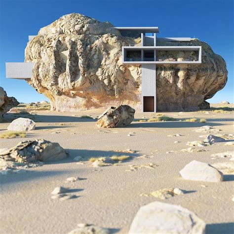 houses built into rocks