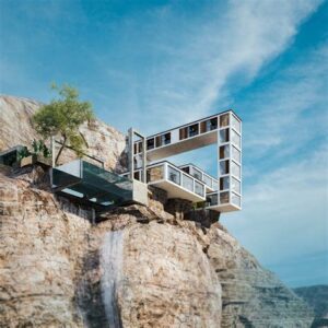 houses built on the side of mountains