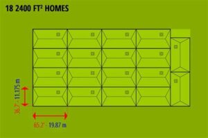 how many houses can be built on an acre