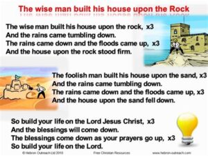 the wise man built his house upon the rock lyrics