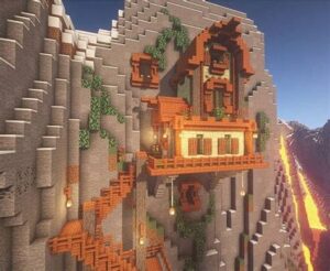 house built into mountain minecraft