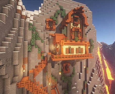 house built into mountain minecraft