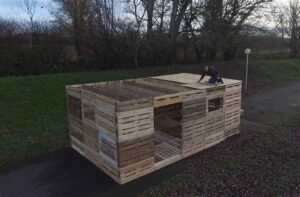 house built out of pallets