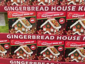 pre built gingerbread house kit costco