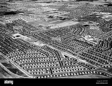 the first suburban housing development was built in _______________.